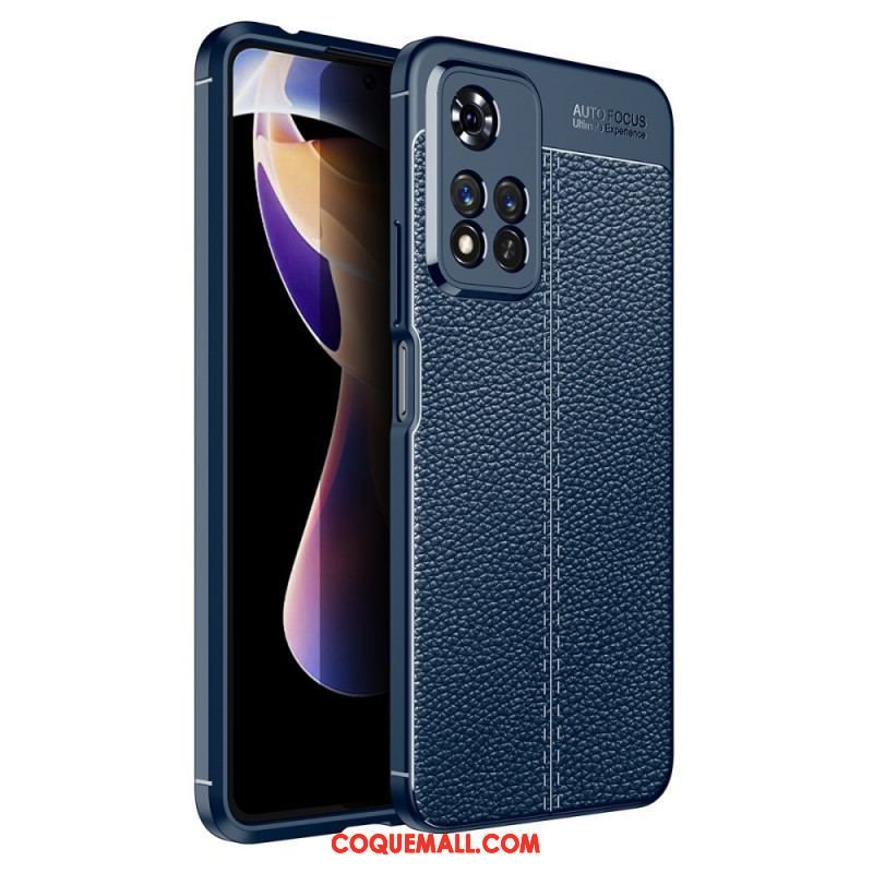 Coque Xiaomi Redmi Note 11 Pro Plus 5G Effet Cuir Litchi Double Line