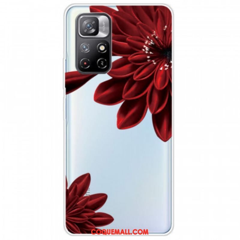 Coque Xiaomi Redmi Note 11 Pro Plus 5G Fleurs Rouges