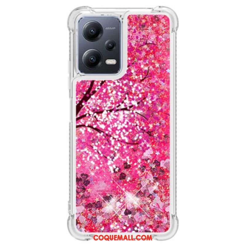 Coque Xiaomi Redmi Note 12/Poco X5 5G Paillettes Arbre