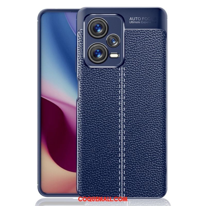 Coque Xiaomi Redmi Note 12 Pro Plus Effet Cuir Litchi Double Line