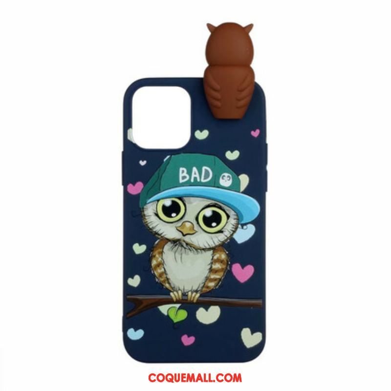 Coque iPhone 13 Mini 3D Bad Hibou