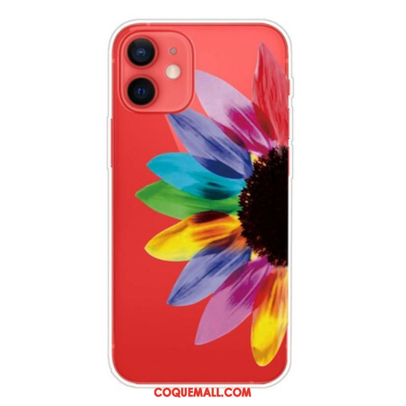 Coque iPhone 13 Mini Fleur Colorée