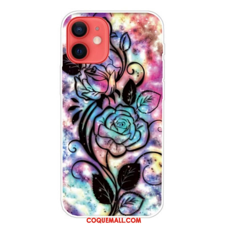 Coque iPhone 13 Mini Fleur Graphique