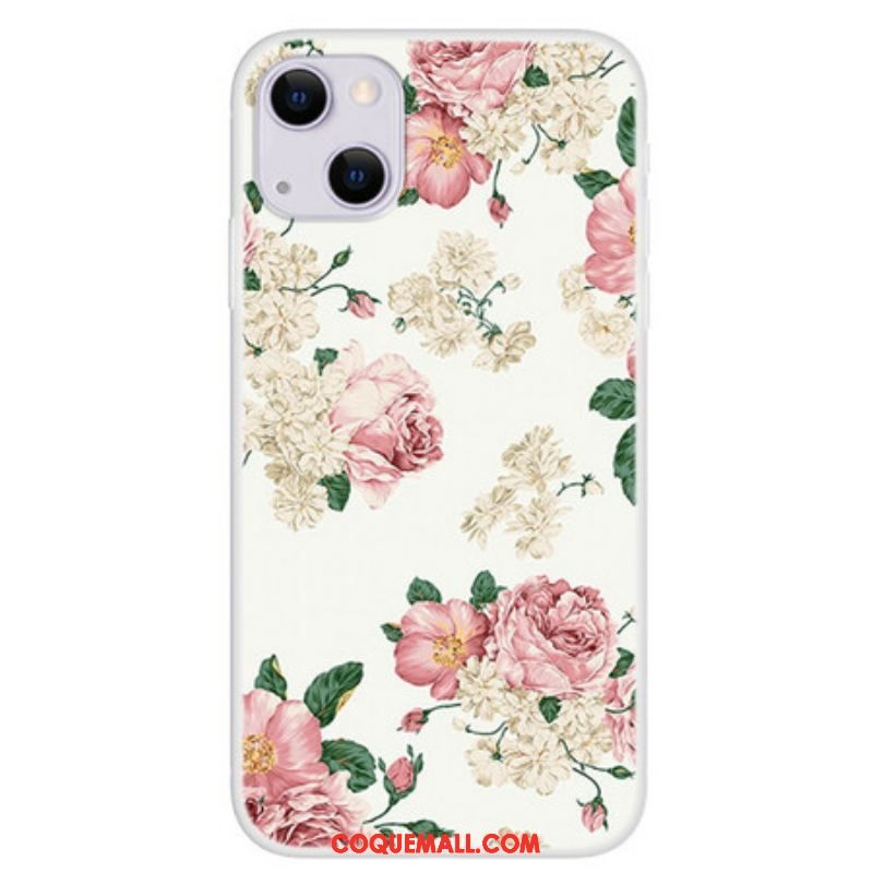 Coque iPhone 13 Mini Fleurs Liberty