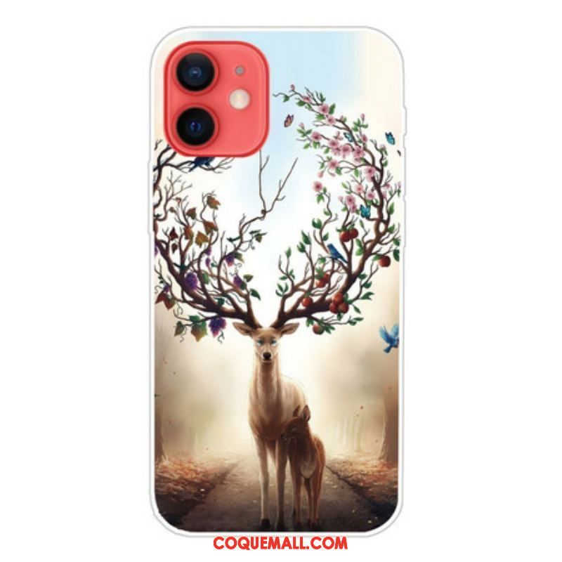 Coque iPhone 13 Mini Flexible Cerf