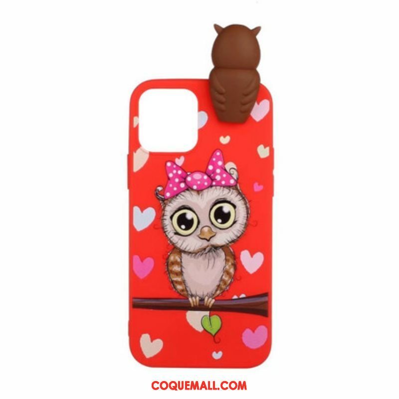 Coque iPhone 13 Mini Miss Hibou 3D