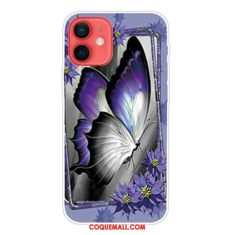 Coque iPhone 13 Mini Papillon Royal