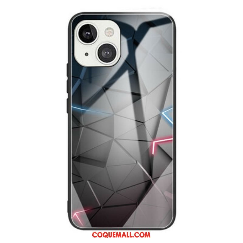 Coque iPhone 13 Mini Verre Trempé Géométrie