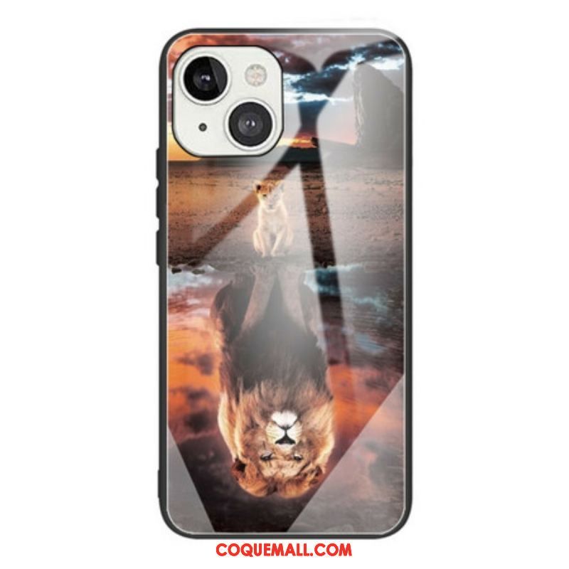 Coque iPhone 13 Mini Verre Trempé Rêve de Lionceau