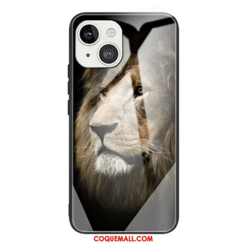 Coque iPhone 13 Mini Verre Trempé Tête de Lion