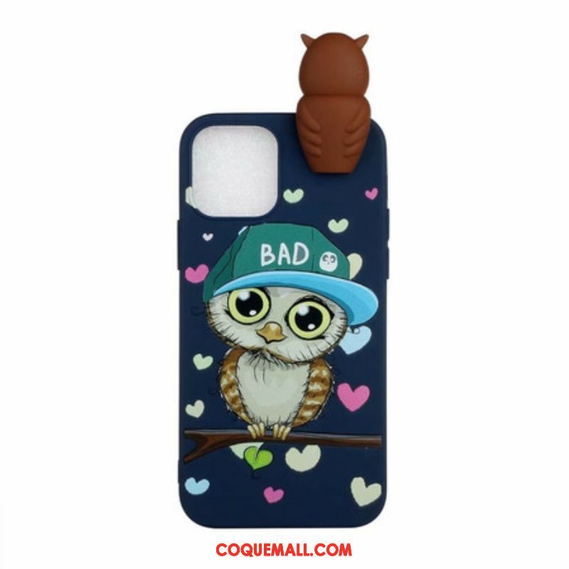 Coque iPhone 13 Pro 3D Bad Hibou