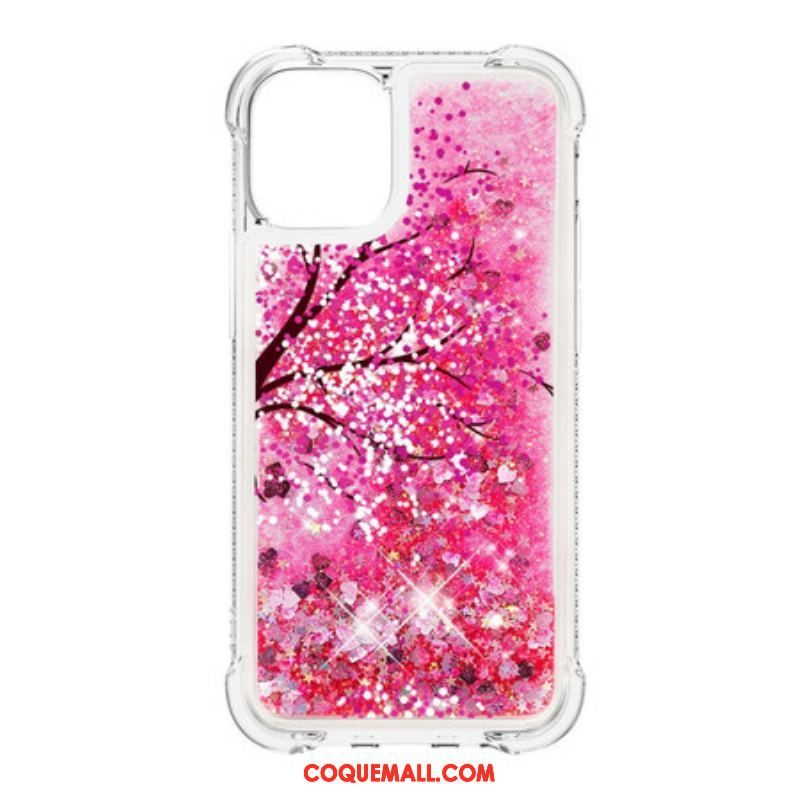 Coque iPhone 13 Pro Arbre Paillettes