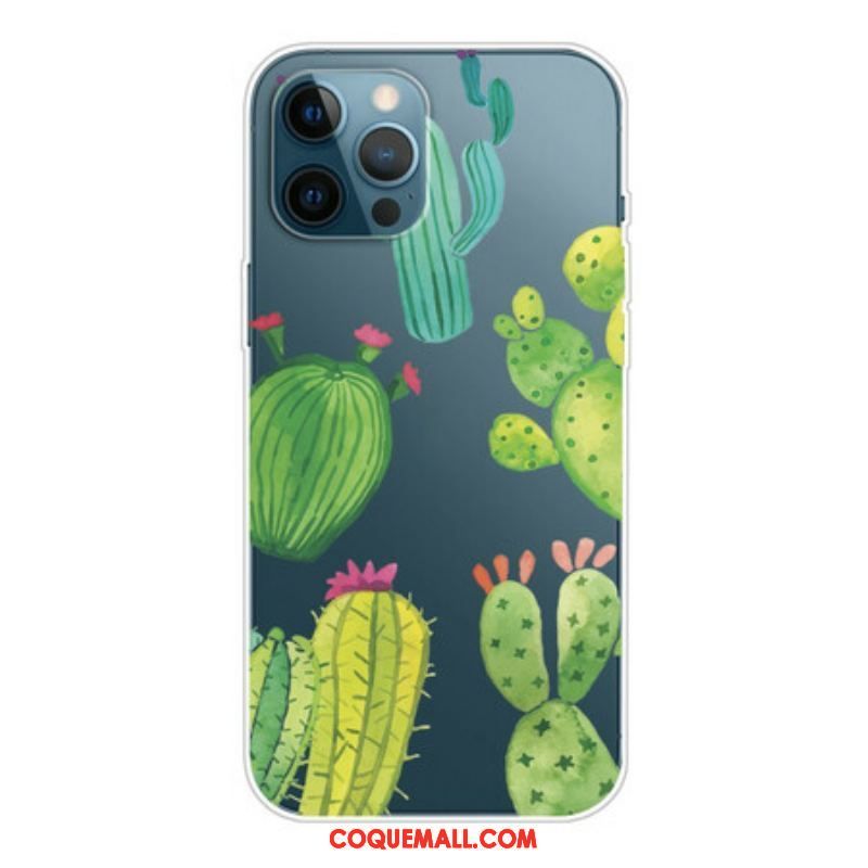 Coque iPhone 13 Pro Cactus Aquarelle