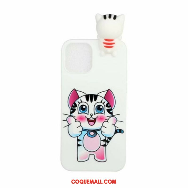 Coque iPhone 13 Pro Chat Fun 3D