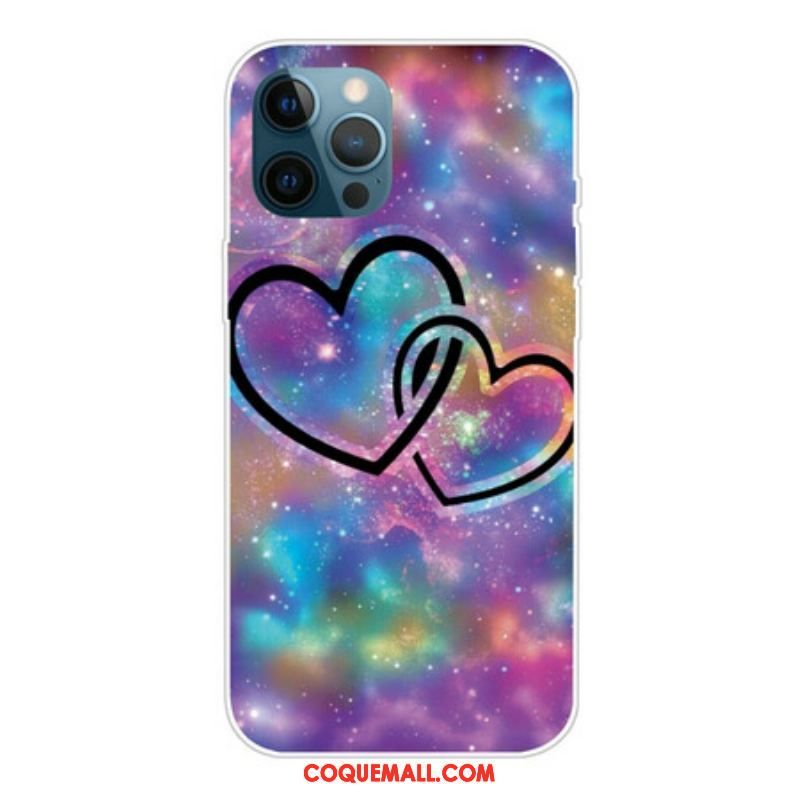 Coque iPhone 13 Pro Coeurs Enchaînés