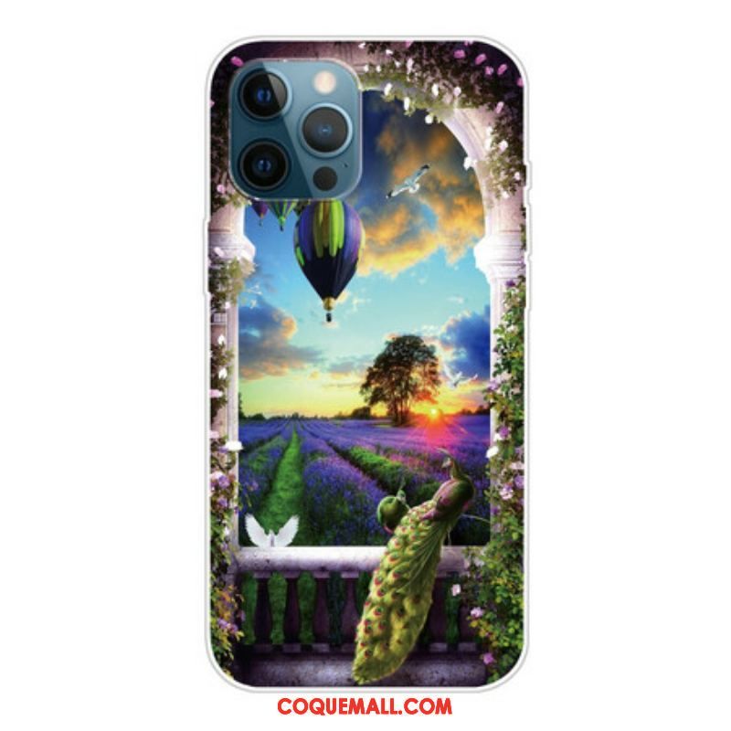 Coque iPhone 13 Pro Max Flexible Montgolfière