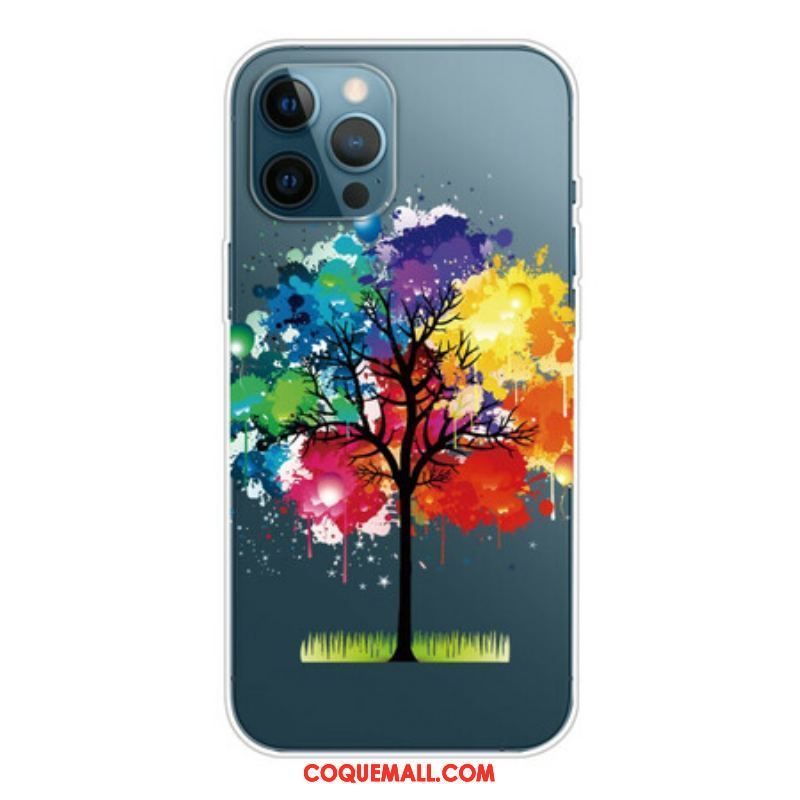 Coque iPhone 13 Pro Max Transparente Arbre Aquarelle