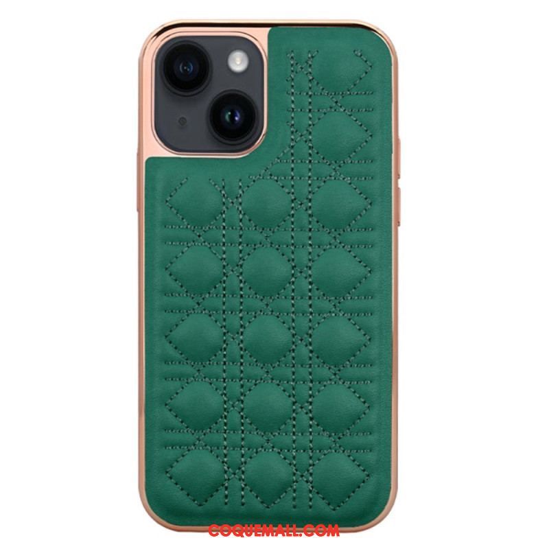 Coque iPhone 14 Plus Effet Cuir Couture VIETAO