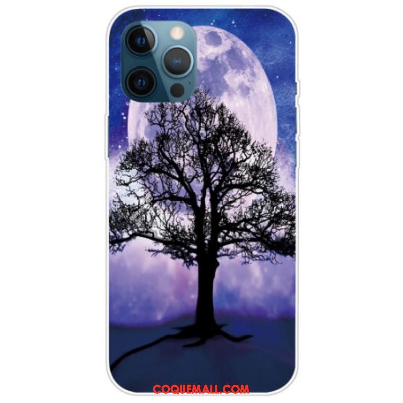 Coque iPhone 14 Pro Arbre sous la Lune