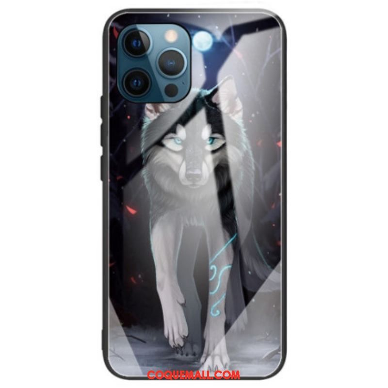 Coque iPhone 14 Pro Max Verre Trempé Loup