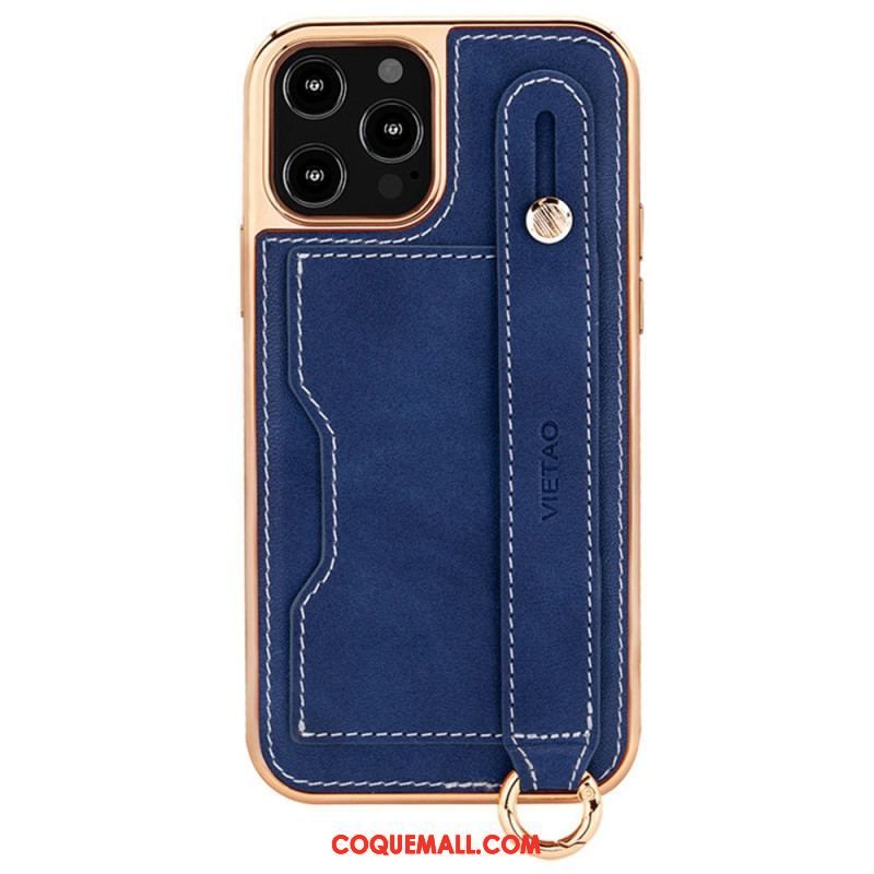 Coque iPhone 14 Pro Porte-Carte avec Sangle Support VIETAO