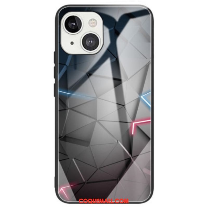 Coque iPhone 14 Verre Trempé Géométrique