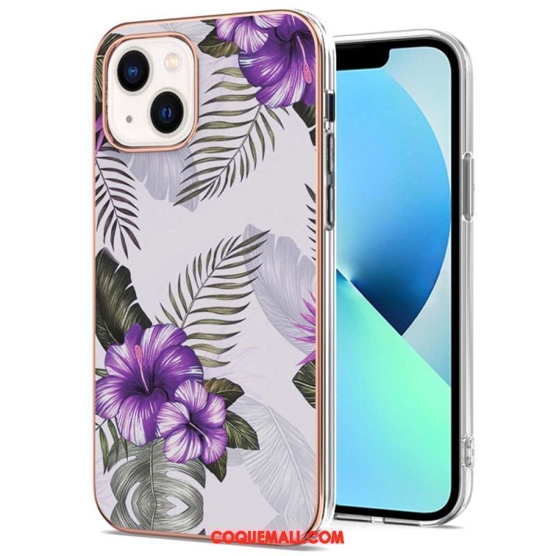 Coque iPhone 15 Marbre Floral