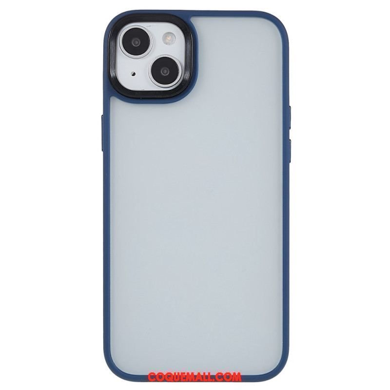 Coque iPhone 15 Plus Dos Acrylique et Rebords Silicone