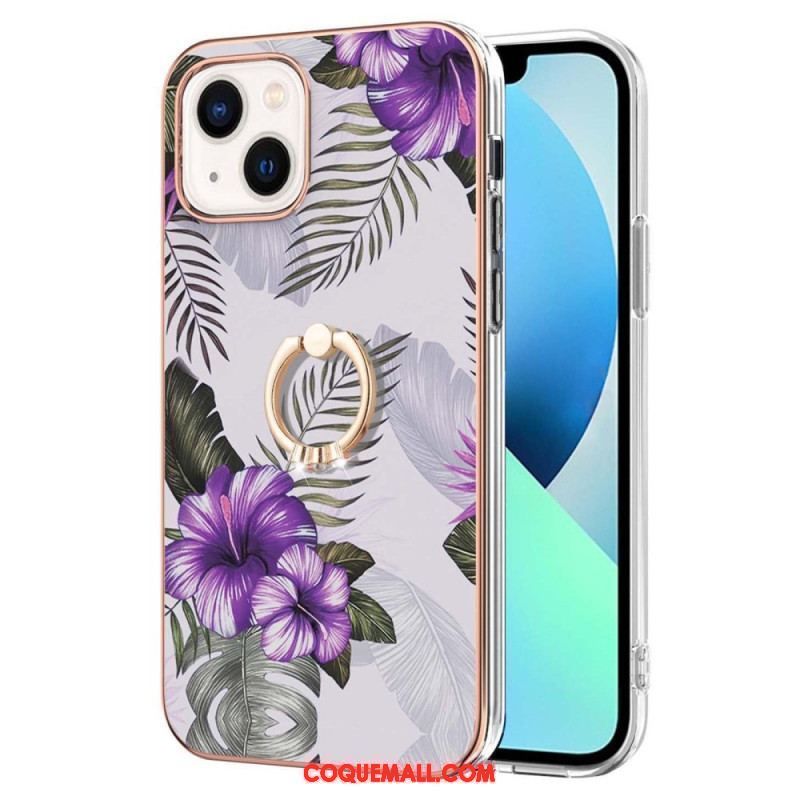 Coque iPhone 15 Plus Fleurs Anneau-Support