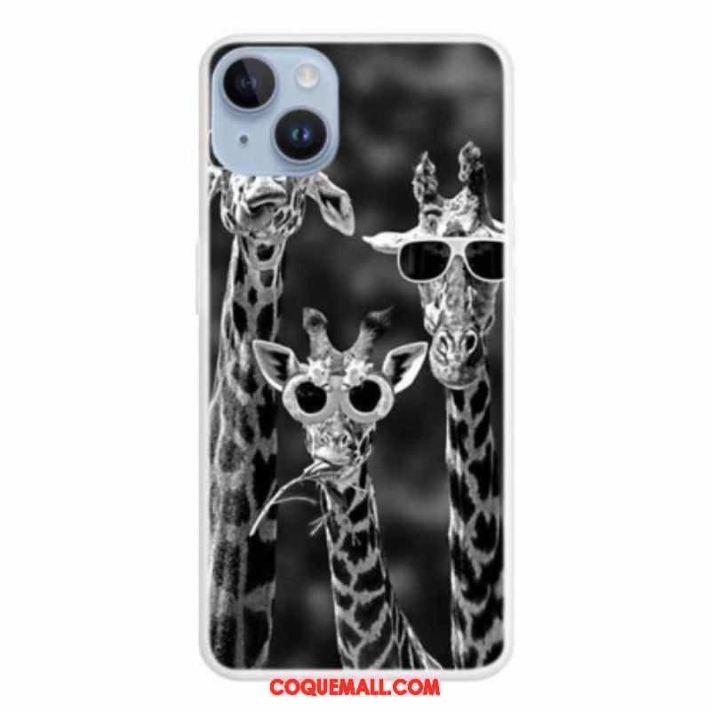 Coque iPhone 15 Plus Girafes Incognito