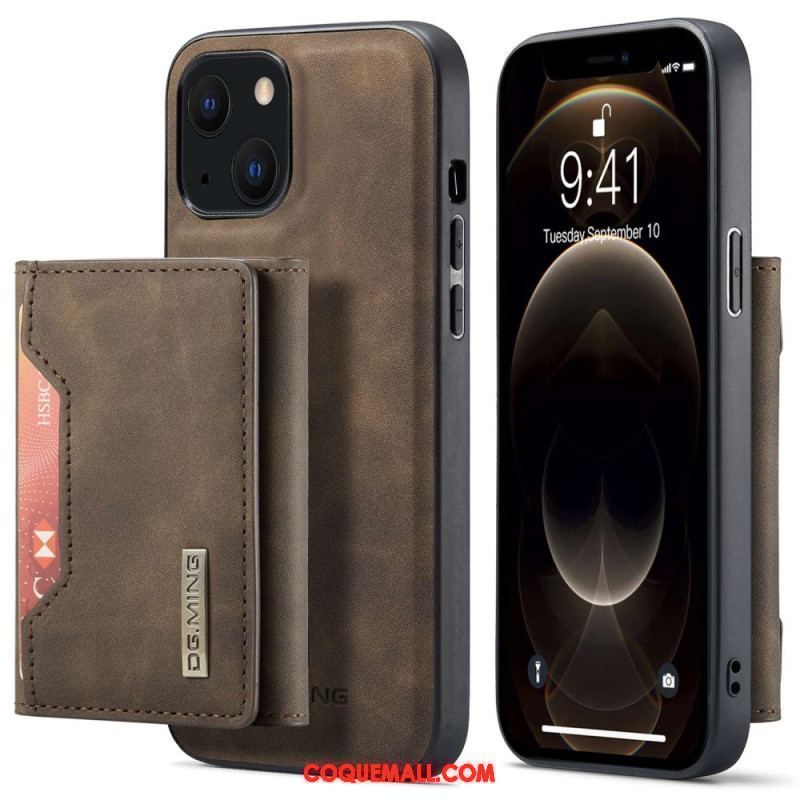 Coque iPhone 15 Plus Porte-Cartes Détachable DG.MING