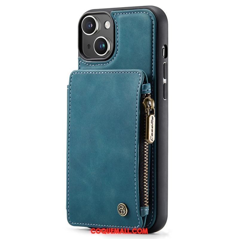 Coque iPhone 15 Plus Style Portefeuille CASEME