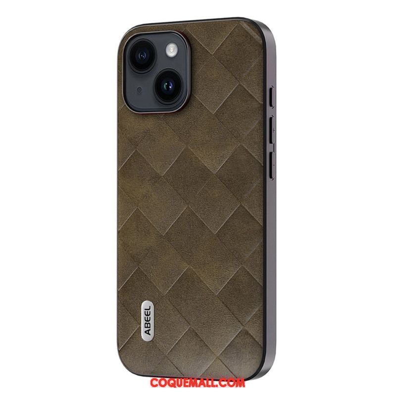 Coque iPhone 15 Plus Style Tissé ABEEL