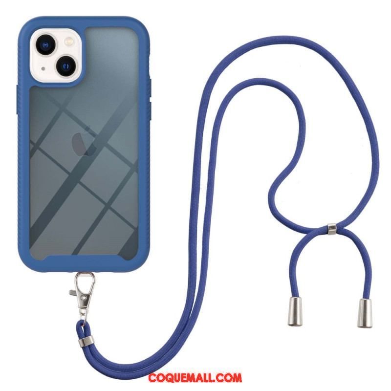 Coque iPhone 15 Plus à Cordon Transparente