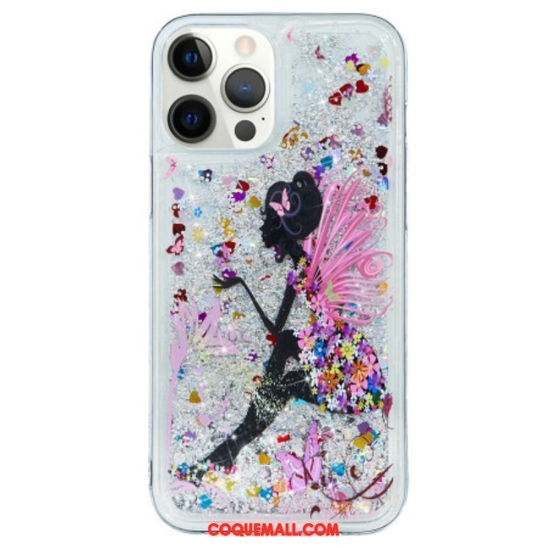 Coque iPhone 15 Pro Max Paillettes Chien