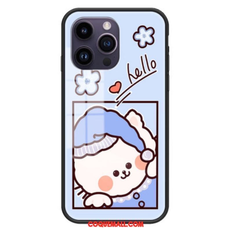 Coque iPhone 15 Pro Max Verre Trempé Blue Cat