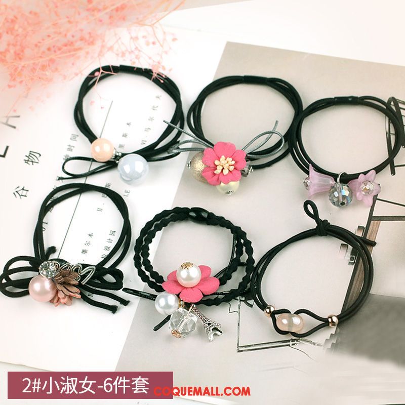 Fleur De Tête Femme Cercle Des Cheveux Adulte Charmant, Fleur De Tête Queue De Cheval Élastique