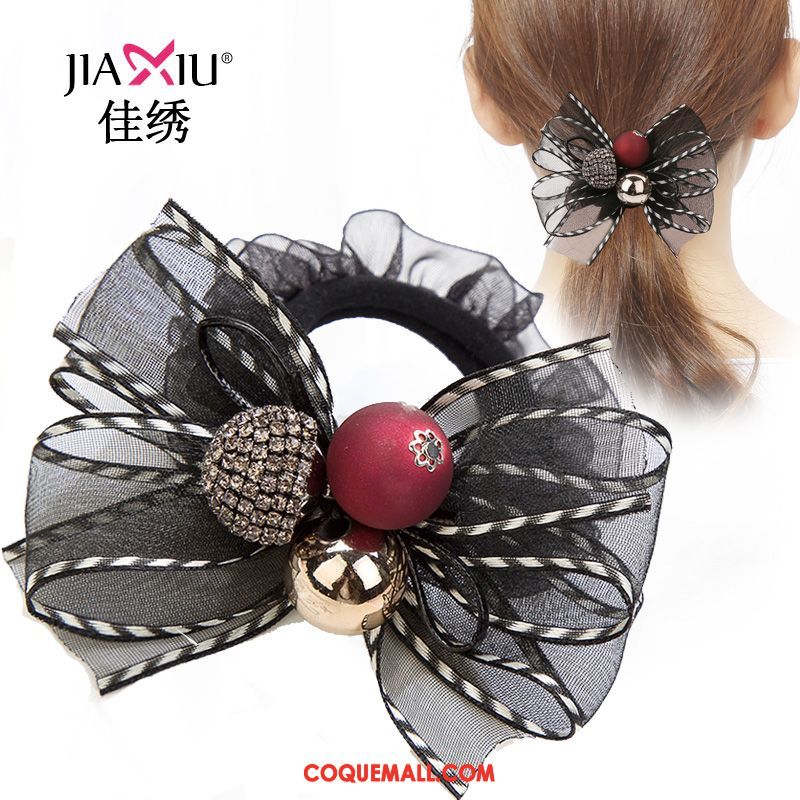 Fleur De Tête Femme Élastique Arc Corde Tête, Fleur De Tête Cheveux Cravate Ornements De Cheveux