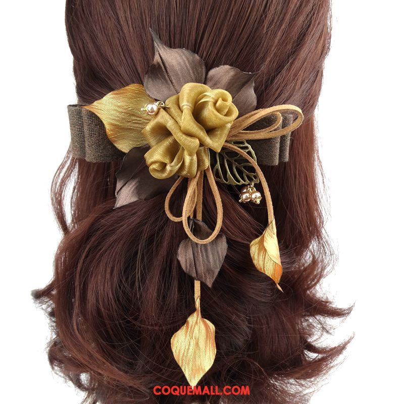 Fleur De Tête Femme Élégant All-match Couvre-chefs, Fleur De Tête Épingle À Cheveux Grand