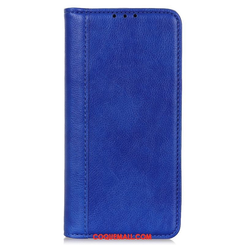 Flip Cover Moto G73 5G Cuir Fendu Stylé