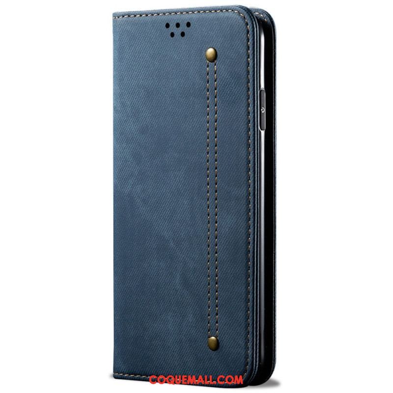 Flip Cover OnePlus Nord 2T 5G Tissu Jeans