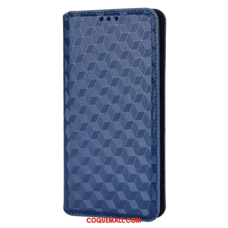 Flip Cover Oppo Find X5 Pro Effet Cuir Diamant 3D