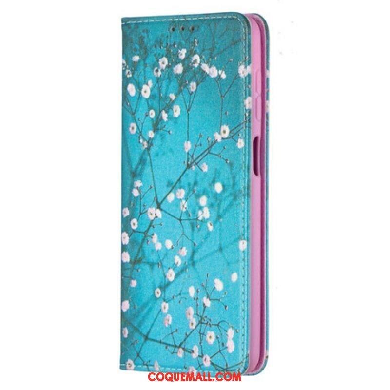 Flip Cover Samsung Galaxy A12 / M12 Branches Fleuries