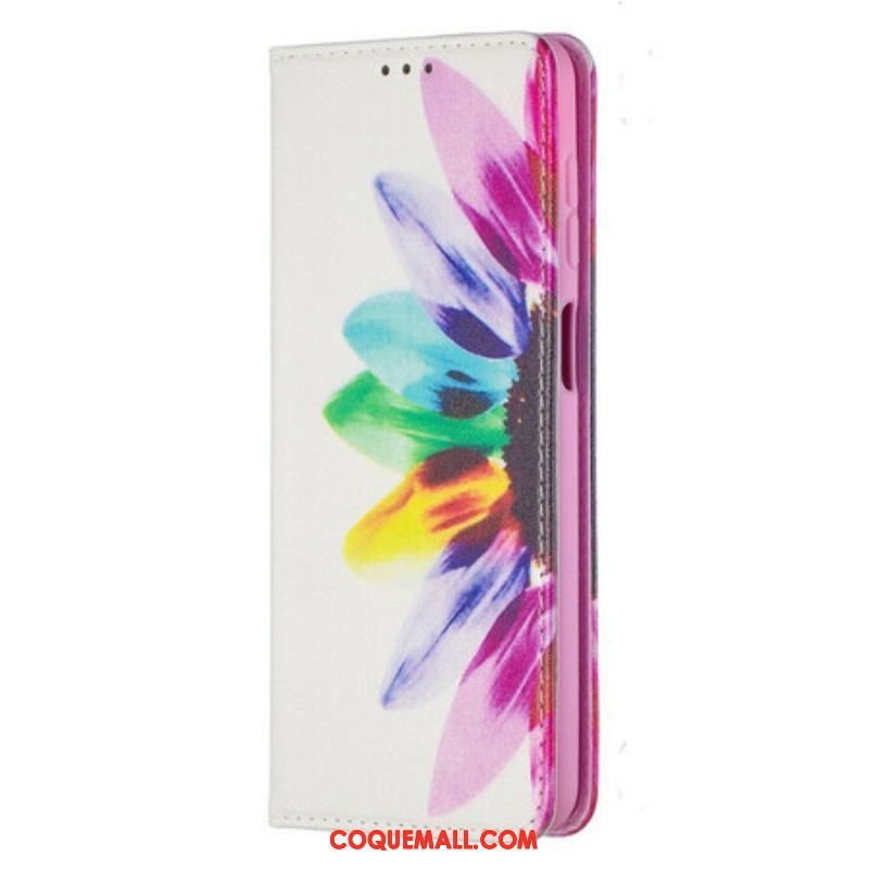 Flip Cover Samsung Galaxy A12 / M12 Fleur Aquarelle