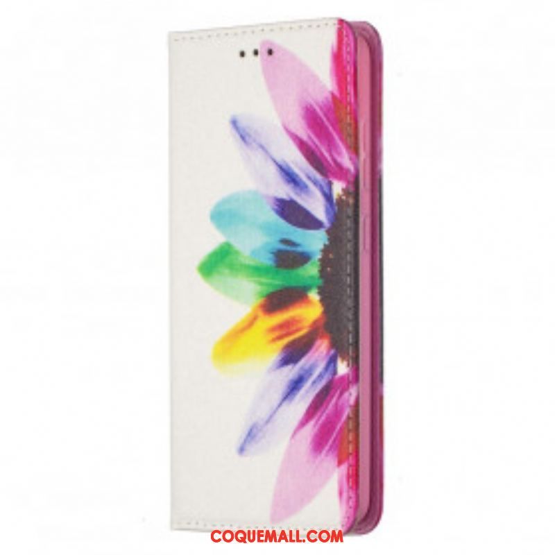 Flip Cover Samsung Galaxy A52 4G / A52 5G / A52s 5G Fleur Aquarelle