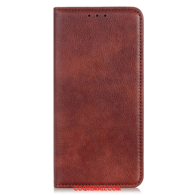 Flip Cover Samsung Galaxy M33 5G Cuir Fendu Litchi