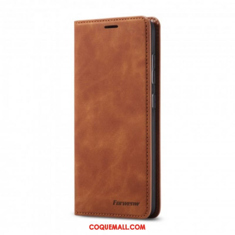 Flip Cover Samsung Galaxy S21 5G Effet Cuir FORWENW