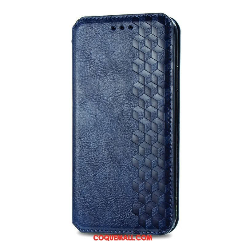 Flip Cover Samsung Galaxy S21 FE Effet Cuir Texture Diamant