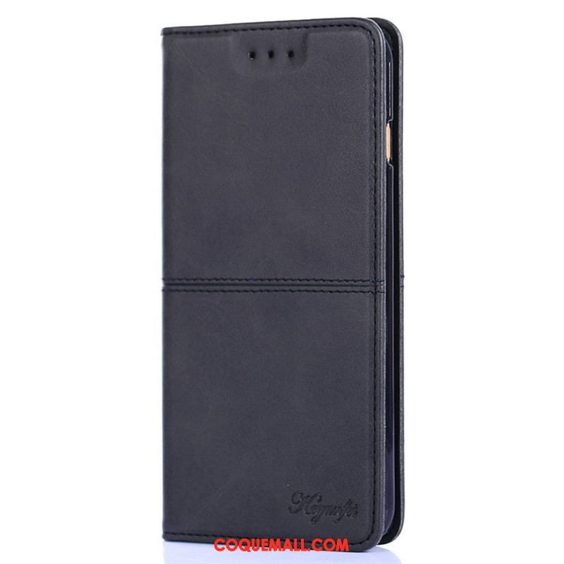 Flip Cover Samsung Galaxy S22 5G Style Cuir Couture