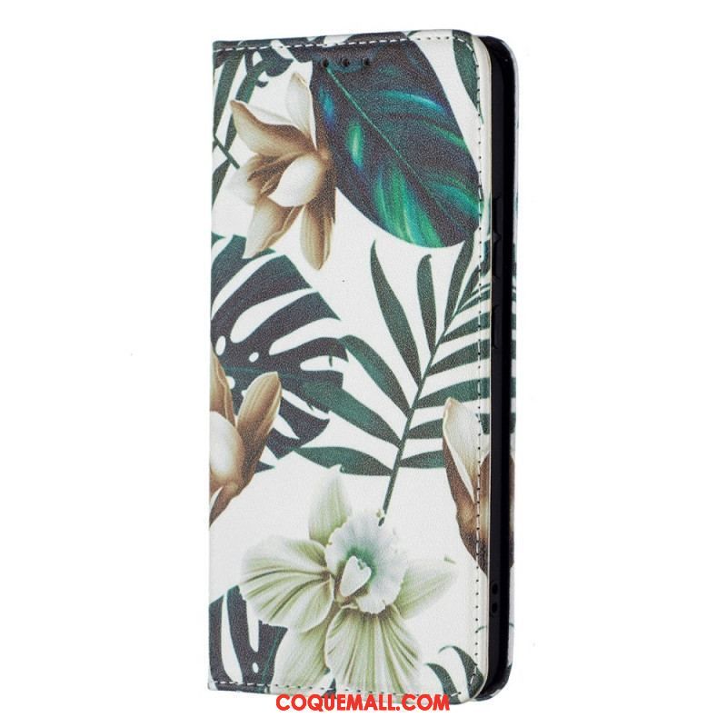 Flip Cover Samsung Galaxy S22 Plus 5G Feuilles